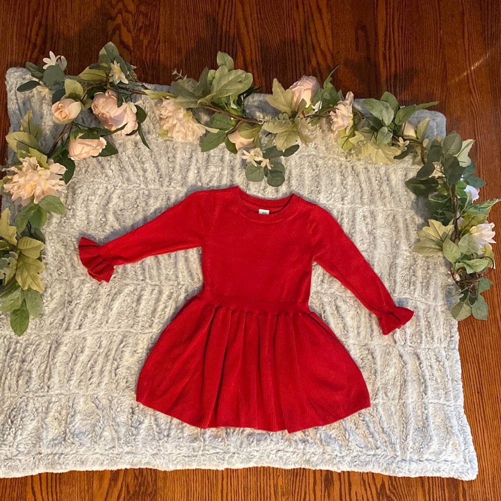 Gap toddler girl red sweater dress size 2T.